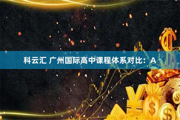 科云汇 广州国际高中课程体系对比：A